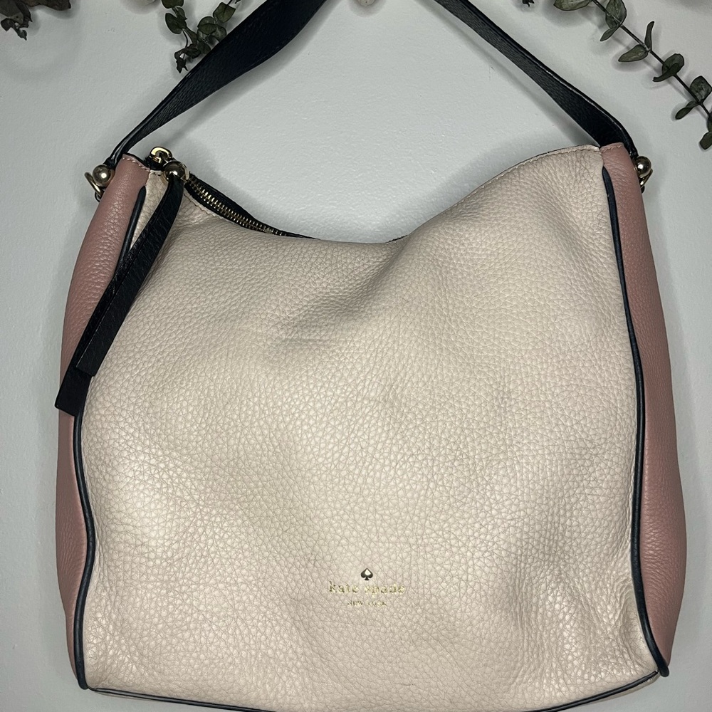 Kate Spade White and Pink Colorblock Charles Street Small Haven Bag and Wallet
